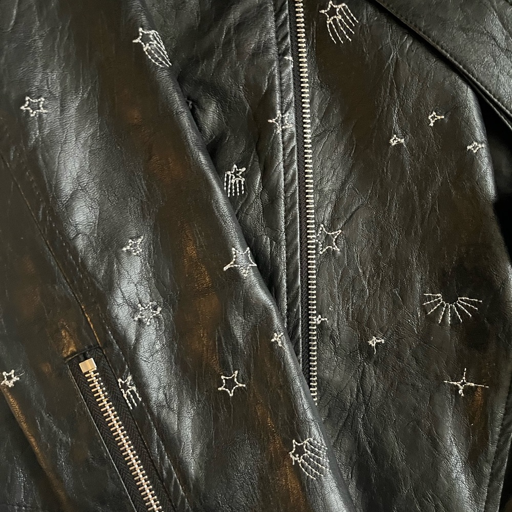 constellation black leather jacket - Picture 2 of 4